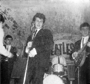 Pete singing with the Beatles, Paul on drums