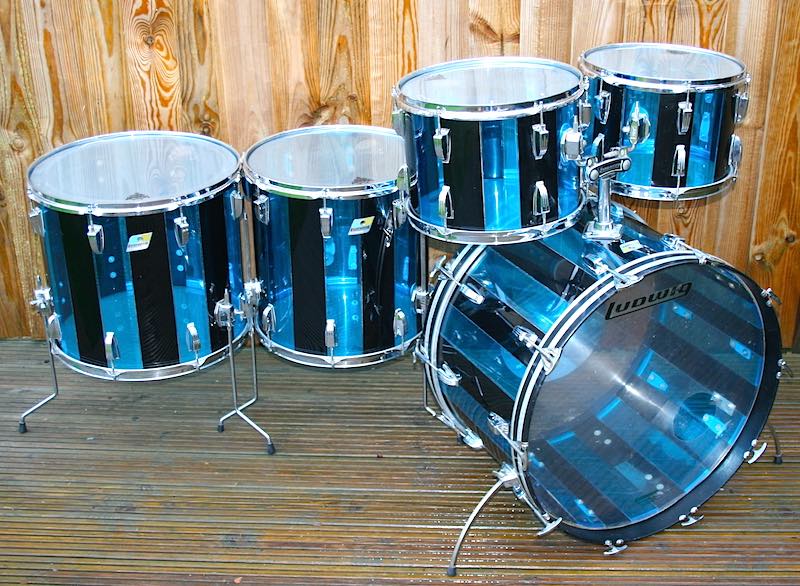 blue vistalite drums